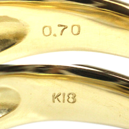 K18YG イエローゴールド リング・指輪 ダイヤモンド0.70ct 12号 5.9g レディース【中古】【美品】
