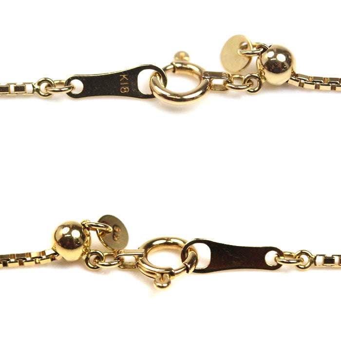 K18YG イエローゴールド ネックレス ベネチアン 3.7g ～50cm レディース【中古】