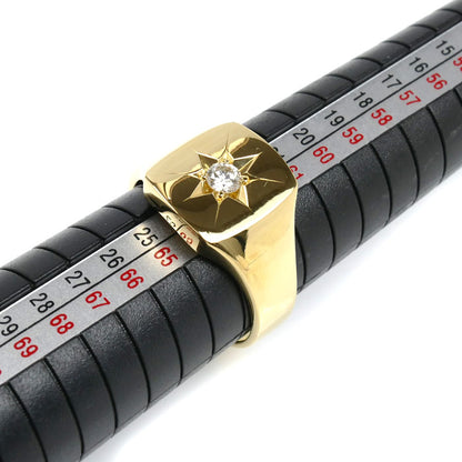 K18YG イエローゴールド リング・指輪 ダイヤモンド0.21ct 23号 14.8g メンズ【中古】