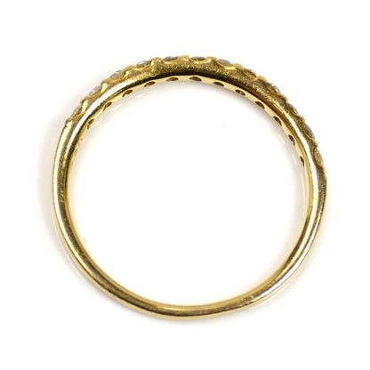 K18YG イエローゴールド ハーフエタニティ リング・指輪 ダイヤモンド0.30ct 11号 1.4g 艶消し レディース【中古】