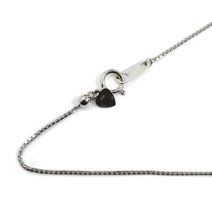 K18WG ホワイトゴールド ネックレス ベネチアン 3.5g ～45cm フリーチェーン レディース【中古】