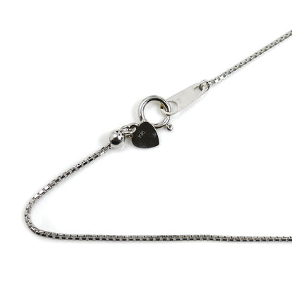 K18WG ホワイトゴールド ネックレス ベネチアン 3.5g ～45cm フリーチェーン レディース【中古】