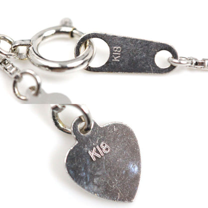 K18WG ホワイトゴールド ネックレス ベネチアン 3.5g ～45cm フリーチェーン レディース【中古】