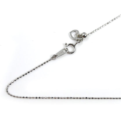 K18WG ホワイトゴールド デザイン ネックレス 1.4g ～45cm フリーチェーン レディース【中古】