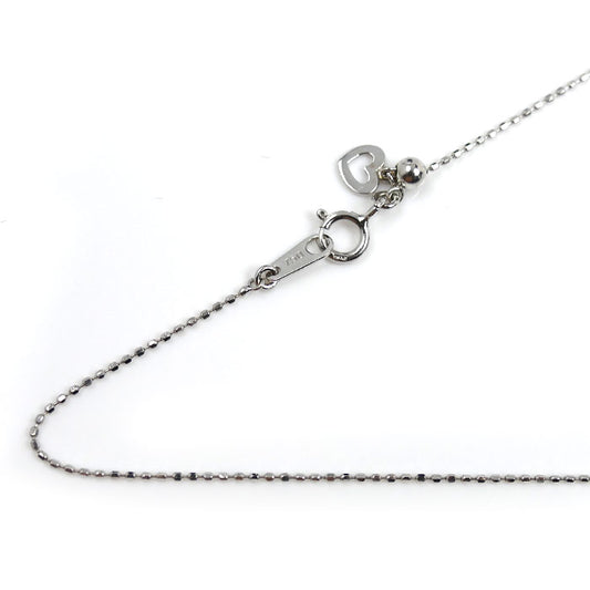 K18WG ホワイトゴールド デザイン ネックレス 1.4g ～45cm フリーチェーン レディース【中古】