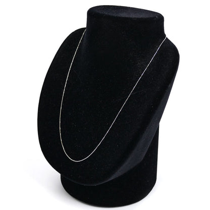 K18WG ホワイトゴールド デザイン ネックレス 1.4g ～45cm フリーチェーン レディース【中古】