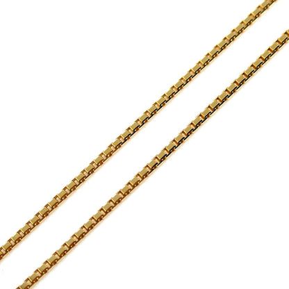 K18YG イエローゴールド ネックレス ベネチアン 3.5g ～45cm フリーチェーン レディース【中古】