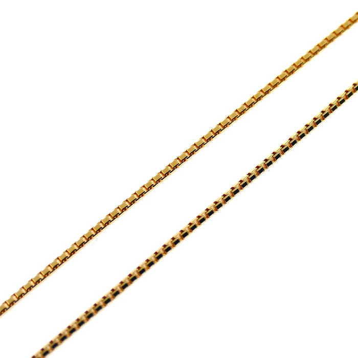 K18YG イエローゴールド ネックレス ベネチアン 2.0g ～45cm フリーチェーン レディース【中古】