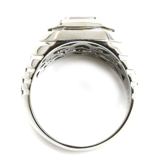 Pt900プラチナ リング・指輪 ダイヤモンド0.308ct/0.20ct 21号 25.3g メンズ【中古】【美品】