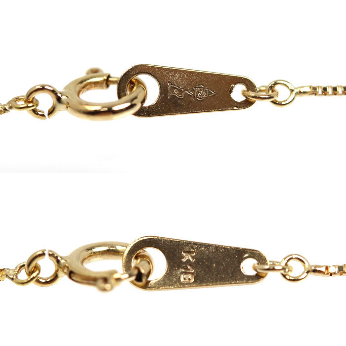 K18YG イエローゴールド ベネチアン ネックレス 1.1g 40cm レディース【中古】