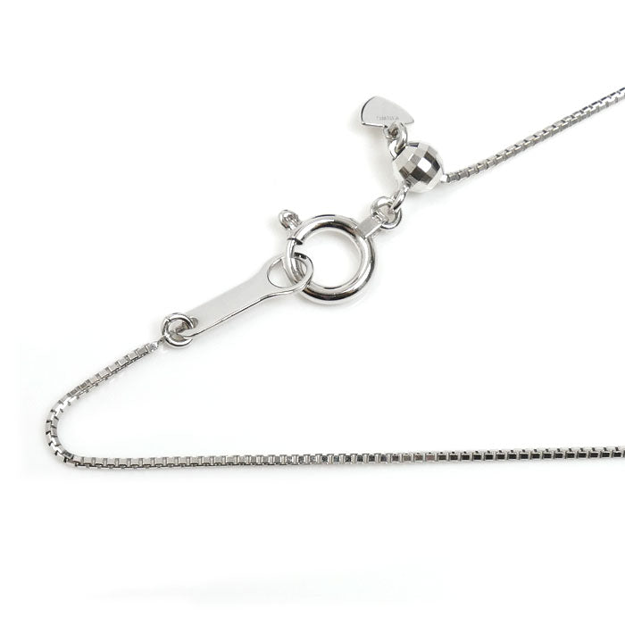K18WG ホワイトゴールド ベネチアン ネックレス 2.8g ～45cm フリーチェーン レディース【中古】