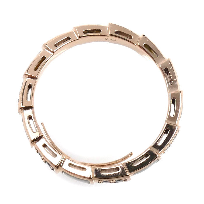 K14PG ピンクゴールド リング・指輪 シェル ダイヤモンド 17号 3.6g レディース【中古】