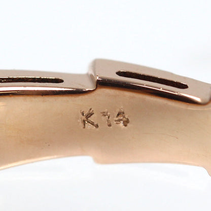 K14PG ピンクゴールド リング・指輪 シェル ダイヤモンド 17号 3.6g レディース【中古】