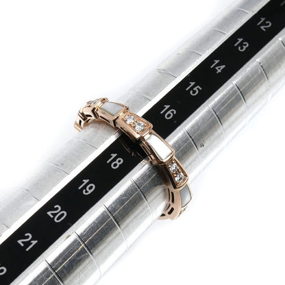 K14PG ピンクゴールド リング・指輪 シェル ダイヤモンド 17号 3.6g レディース【中古】