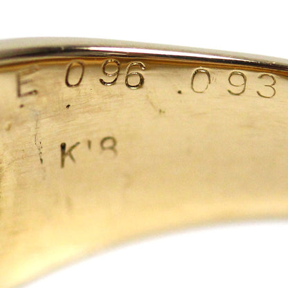 K18YG イエローゴールド K18WG ホワイトゴールド リング・指輪 エメラルド0.96ct ダイヤモンド0.93ct 20号 13.5g メンズ【中古】