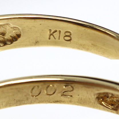 K18YG イエローゴールド イルカ リング・指輪 ダイヤモンド0.02ct 12号 2.7g レディース【中古】