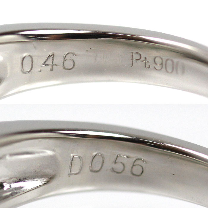 Pt900プラチナ リング・指輪 エメラルド0.46ct ダイヤモンド0.56ct 11号 7.7g レディース【中古】【美品】