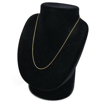 K18YG イエローゴールド 小豆 ネックレス 小豆 1.4g 40cm レディース【中古】