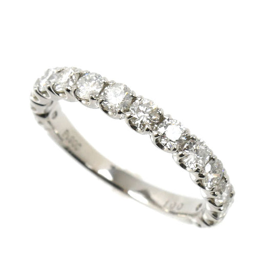 Pt900プラチナ ハーフエタニティ リング・指輪 ダイヤモンド1.00ct 12号 3.0g レディース【中古】【美品】