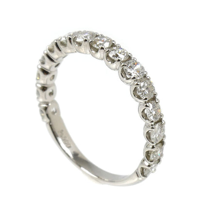 Pt900プラチナ ハーフエタニティ リング・指輪 ダイヤモンド1.00ct 12号 3.0g レディース【中古】【美品】