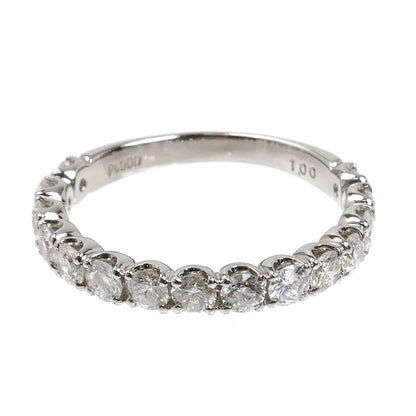 Pt900プラチナ ハーフエタニティ リング・指輪 ダイヤモンド1.00ct 12号 3.0g レディース【中古】【美品】