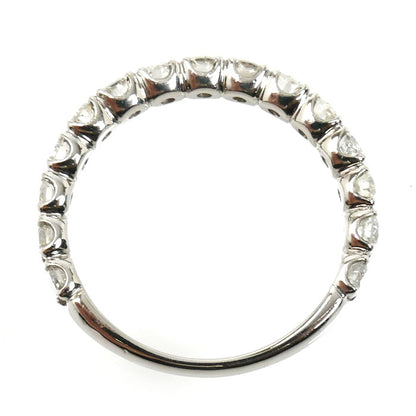 Pt900プラチナ ハーフエタニティ リング・指輪 ダイヤモンド1.00ct 12号 3.0g レディース【中古】【美品】