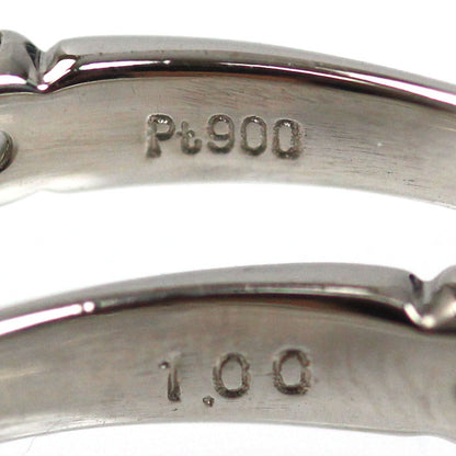 Pt900プラチナ ハーフエタニティ リング・指輪 ダイヤモンド1.00ct 12号 3.0g レディース【中古】【美品】