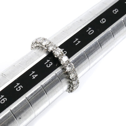 Pt900プラチナ ハーフエタニティ リング・指輪 ダイヤモンド1.00ct 12号 3.0g レディース【中古】【美品】