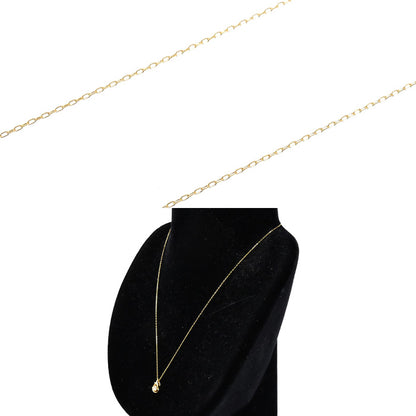 K18YG イエローゴールド ネックレス ダイヤモンド0.21ct 1.6g 40cm しずく レディース【中古】