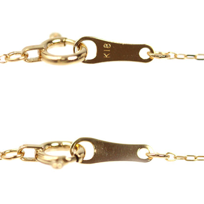 K18YG イエローゴールド ネックレス ダイヤモンド0.21ct 1.6g 40cm しずく レディース【中古】