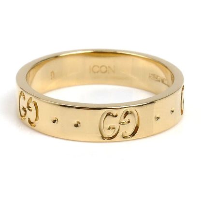 GUCCI グッチ K18YG イエローゴールド アイコン リング リング・指輪 ‎660070 J8500 8000 9号 3.6g レディース【中古】【美品】