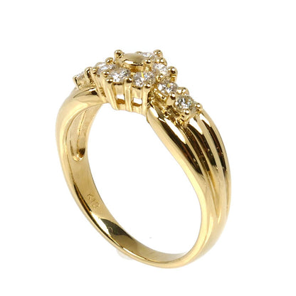 K18YG イエローゴールド リング・指輪 ダイヤモンド0.48ct 12.5号 4.7g レディース【中古】