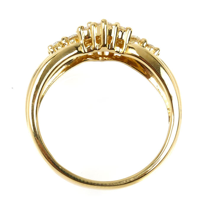 K18YG イエローゴールド リング・指輪 ダイヤモンド0.48ct 12.5号 4.7g レディース【中古】
