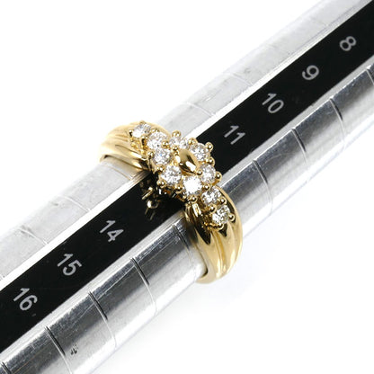 K18YG イエローゴールド リング・指輪 ダイヤモンド0.48ct 12.5号 4.7g レディース【中古】
