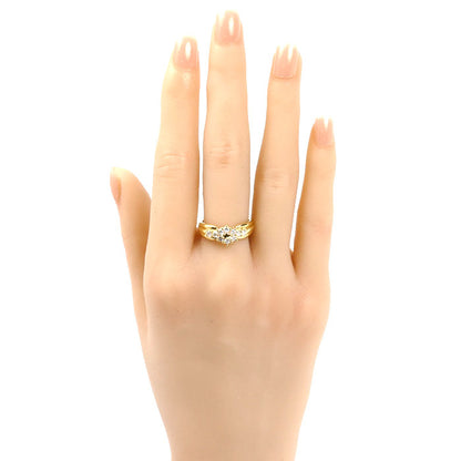 K18YG イエローゴールド リング・指輪 ダイヤモンド0.48ct 12.5号 4.7g レディース【中古】