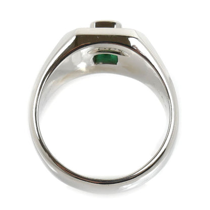 Pt900プラチナ リング・指輪 エメラルド0.64ct ダイヤモンド0.26ct 20号 21.7g メンズ【中古】