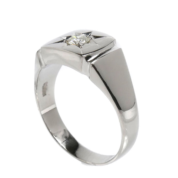 Pt900プラチナ リング・指輪 ダイヤモンド0.34ct 17.4g 26号 メンズ【中古】