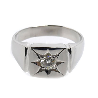 Pt900プラチナ リング・指輪 ダイヤモンド0.34ct 17.4g 26号 メンズ【中古】