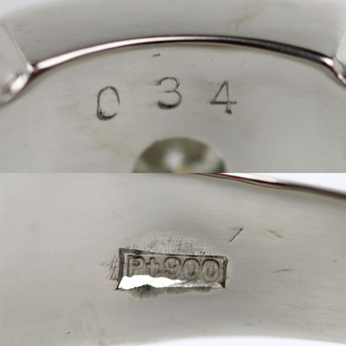 Pt900プラチナ リング・指輪 ダイヤモンド0.34ct 17.4g 26号 メンズ【中古】