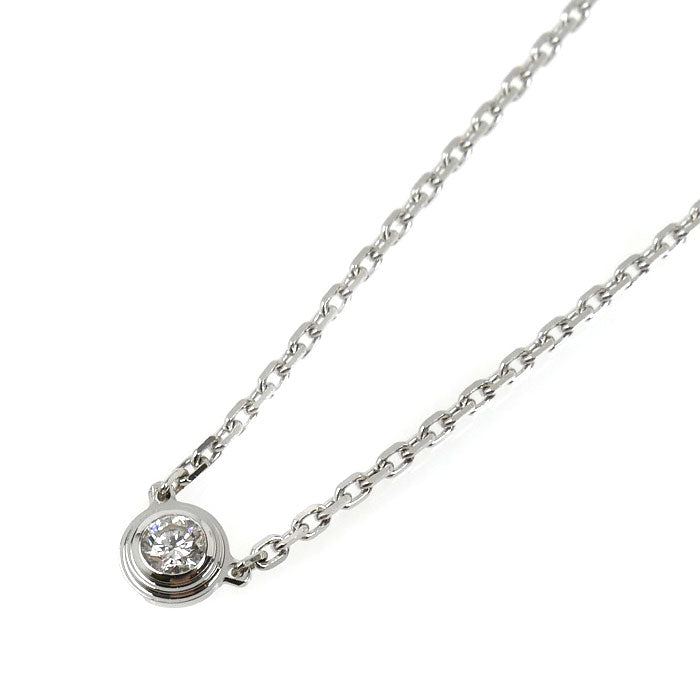 CARTIER カルティエ K18WG ホワイトゴールド ダムール XS ネックレス B7224515 ダイヤモンド 2.3g 41cm レディース【中古】【美品】