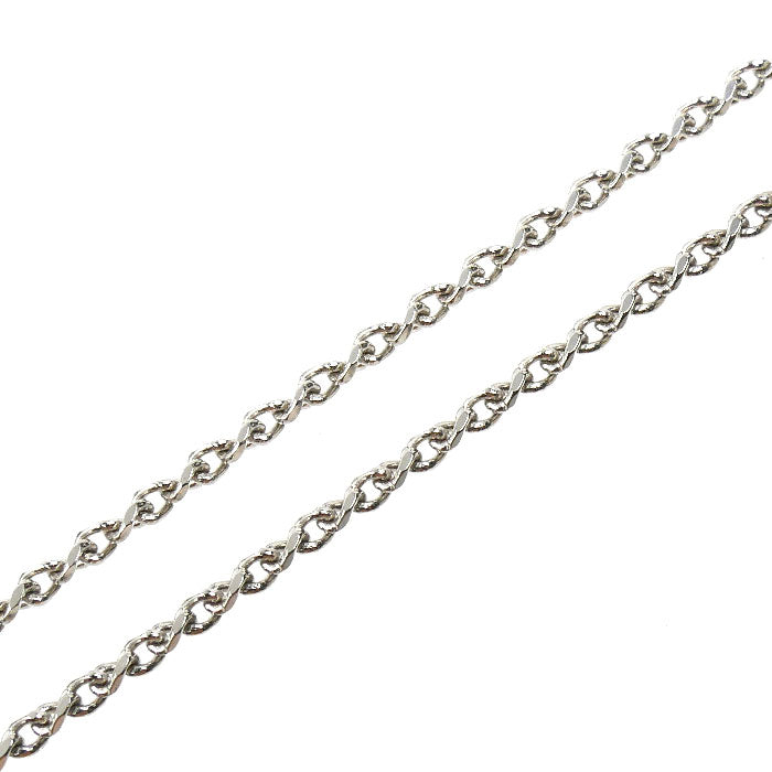 Pt850プラチナ デザイン ネックレス 6.8g ～45cm フリーチェーン レディース【中古】【美品】