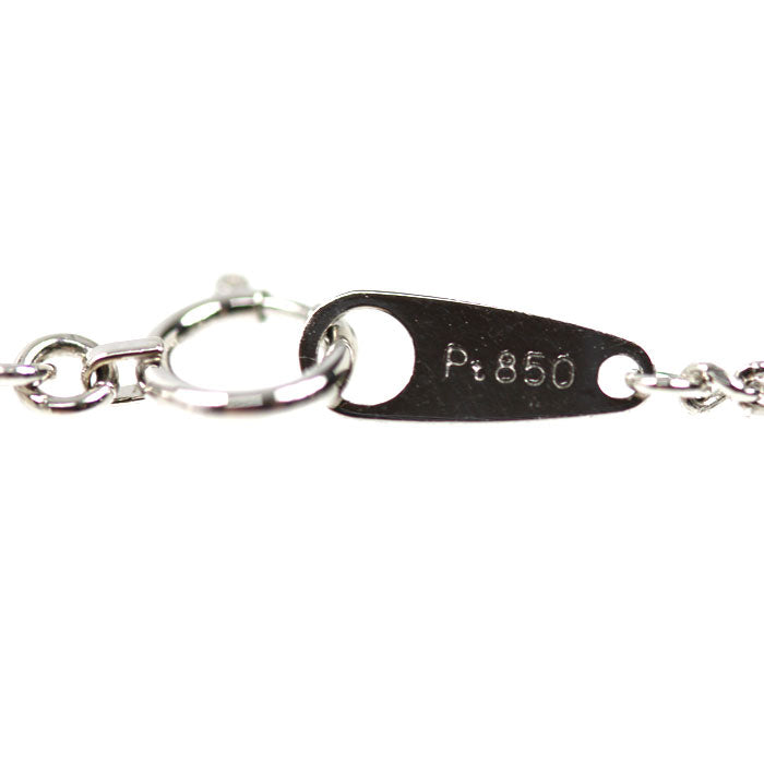 Pt850プラチナ デザイン ネックレス 6.8g ～45cm フリーチェーン レディース【中古】【美品】