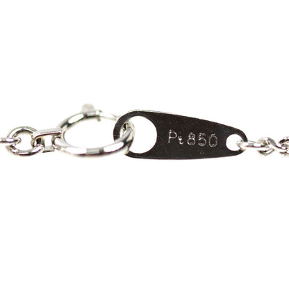 Pt850プラチナ デザイン ネックレス 6.8g ～45cm フリーチェーン レディース【中古】【美品】