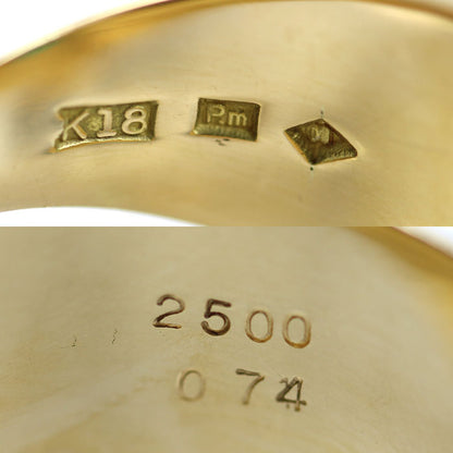 K18YG イエローゴールド Pm リング・指輪 エメラルド2.50ct ダイヤモンド0.74ct 21.5号 30.9g メンズ【中古】