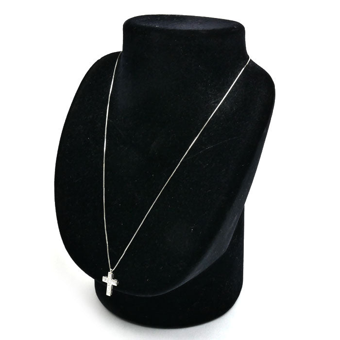 ゆきざき Pt900プラチナ Pt850プラチナ リッチクロス ネックレス W50217.2.2 ダイヤモンド0.50ct 4.3g ～50cm フリーチェーン レディース【中古】
