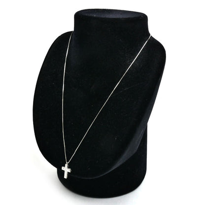 ゆきざき Pt900プラチナ Pt850プラチナ リッチクロス ネックレス W50217.2.2 ダイヤモンド0.50ct 4.3g ～50cm フリーチェーン レディース【中古】