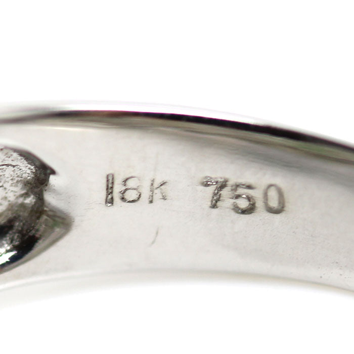 K18WG ホワイトゴールド リング・指輪 ガーネット イエローサファイア ダイヤモンド 15号 6.5g レディース【中古】【美品】