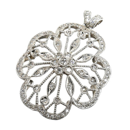 K18WG ホワイトゴールド ペンダントトップ ダイヤモンド0.55ct 7.2g レディース【中古】【美品】