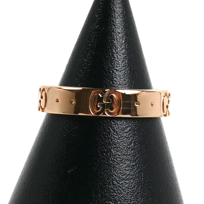 GUCCI グッチ K18PG ピンクゴールド アイコン リング・指輪 8.5号 3.2g レディース【中古】【美品】