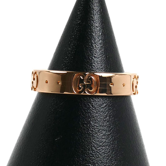 GUCCI グッチ K18PG ピンクゴールド アイコン リング・指輪 8.5号 3.2g レディース【中古】【美品】